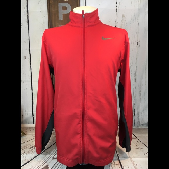 Nike Jackets & Coats | Nwot Nike Drifit Red Full Zipup Track Jacket Xl | Poshmark